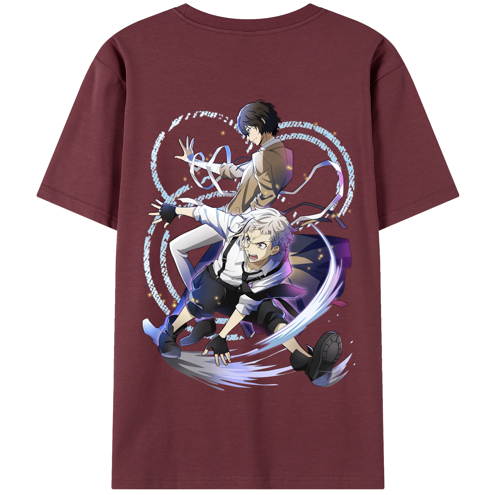 （画像用） 文豪ストレイドッグス Bungo Stray Dogs 綿100％半袖Tシャツ（背面プリント）